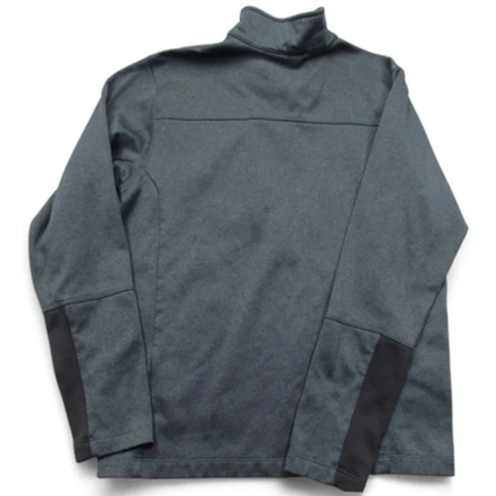 North Face Pullover Mens Large Half Zip Fleece Jacket Outdoor‎ Tech Orange Trim